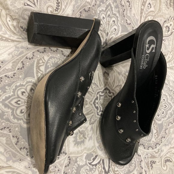 Carmen Steffens high heels black leather sandals - Picture 4 of 9